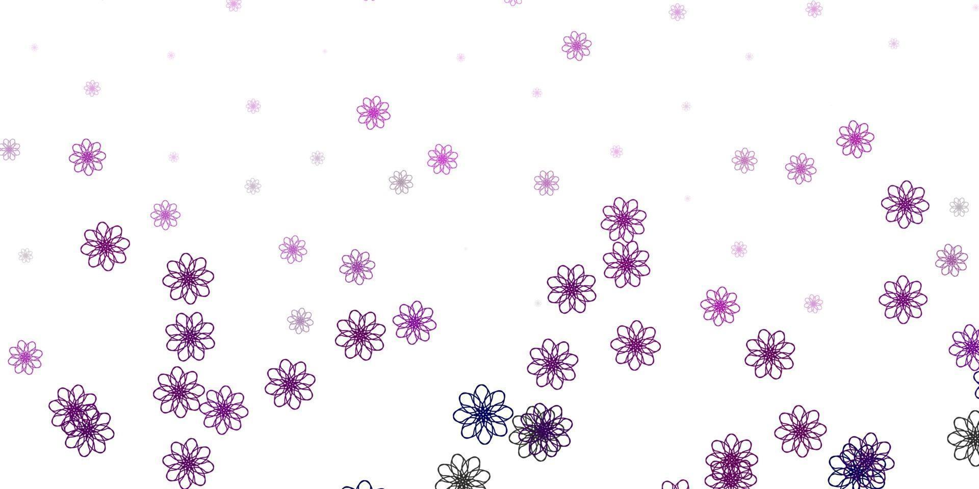 Light Purple vector natural layout with flowers.