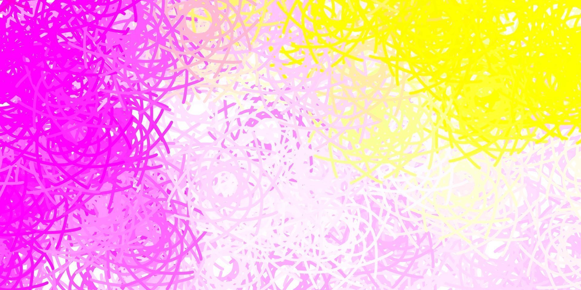 Light Pink, Yellow vector texture with memphis shapes.