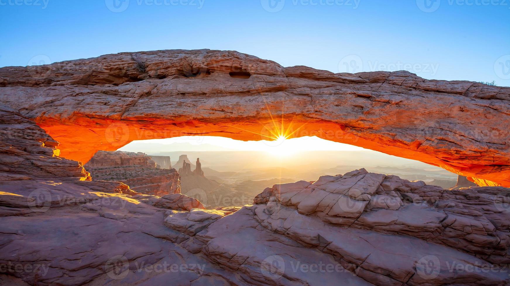 Nature landscape of Mesa Arch in Canyonlands National Park, Utah, USA photo