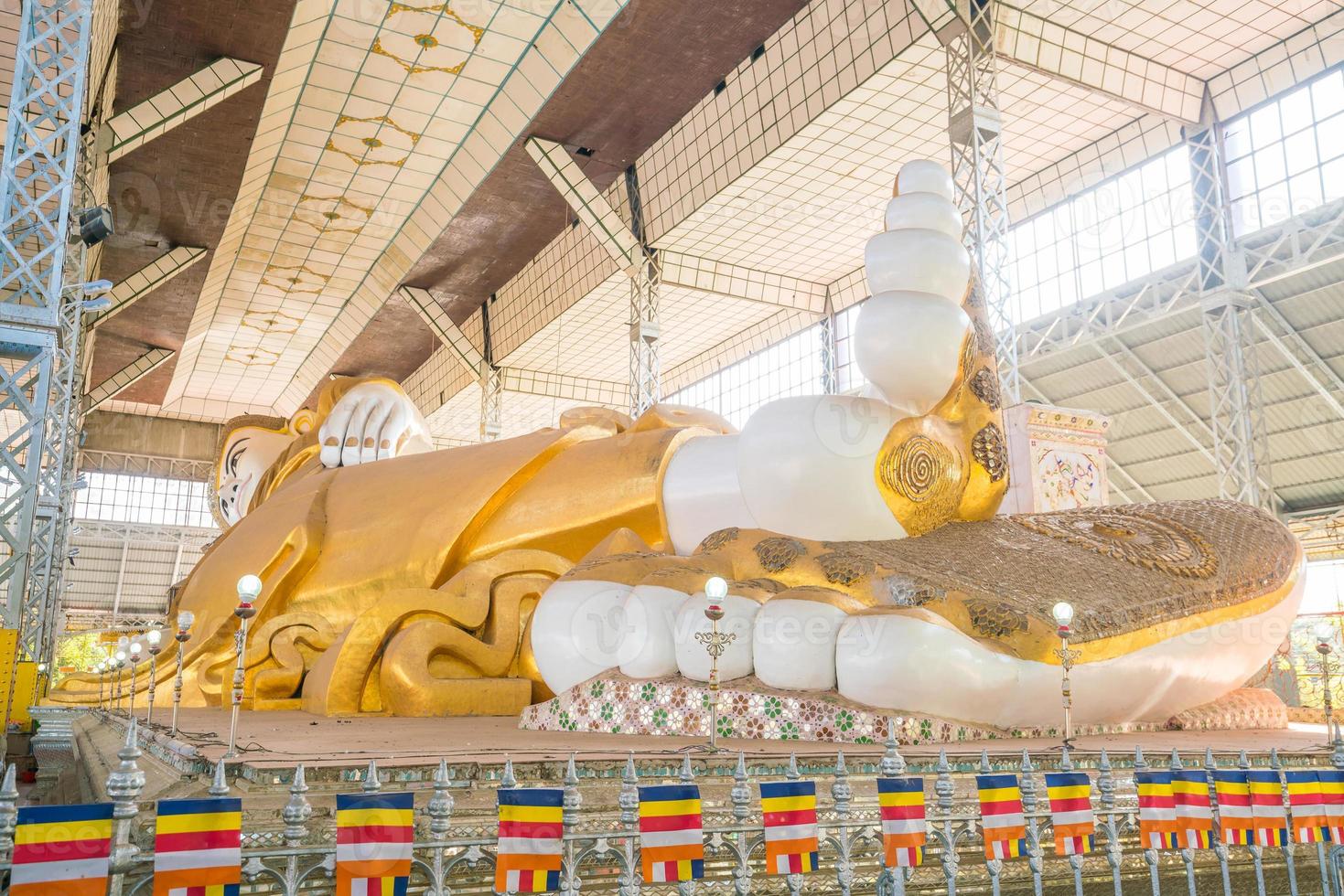 Shwethalyaung Reclining Buddha  in Bago, Myanmar photo