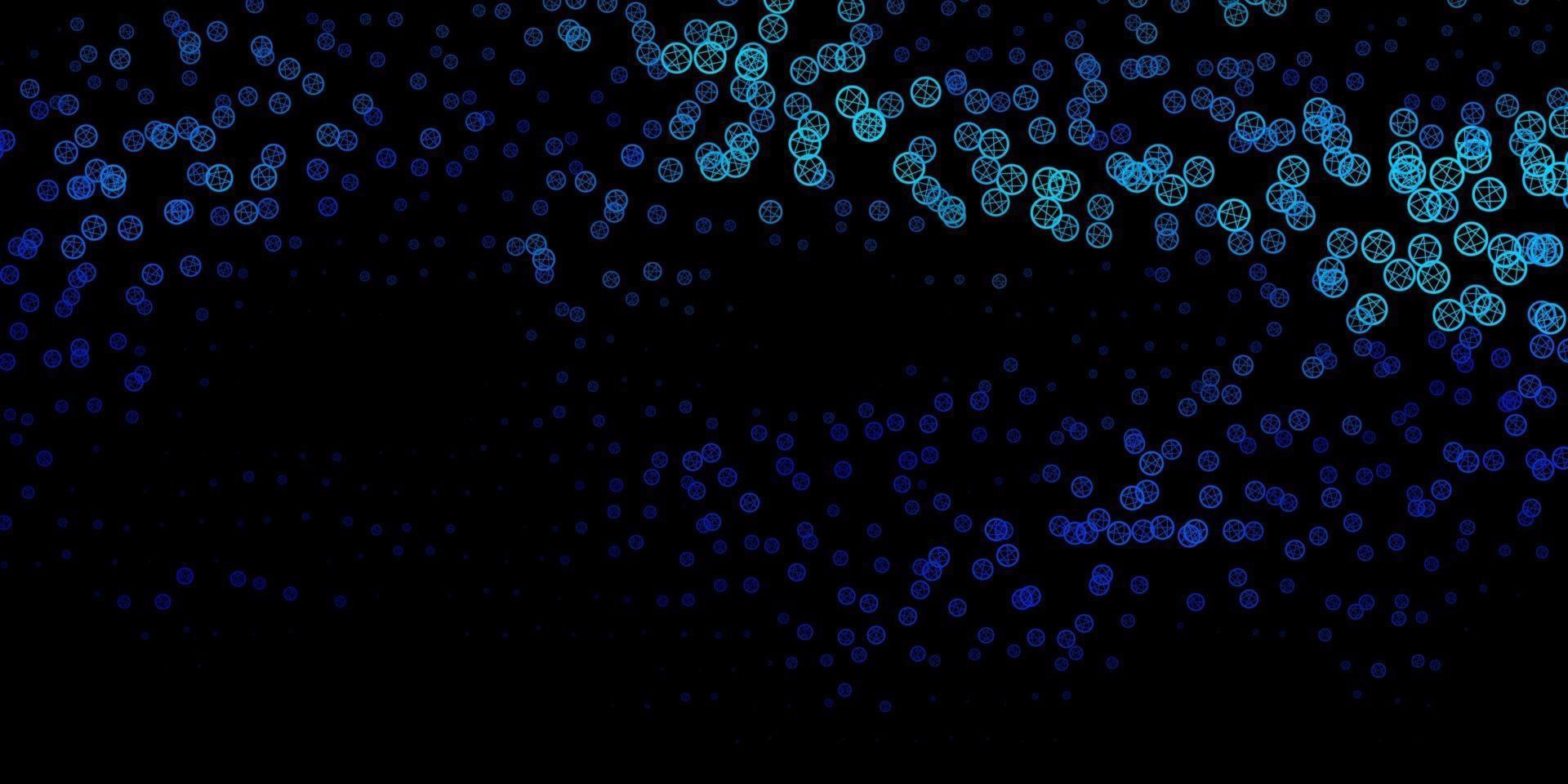 Dark Blue, Green vector background with occult symbols.