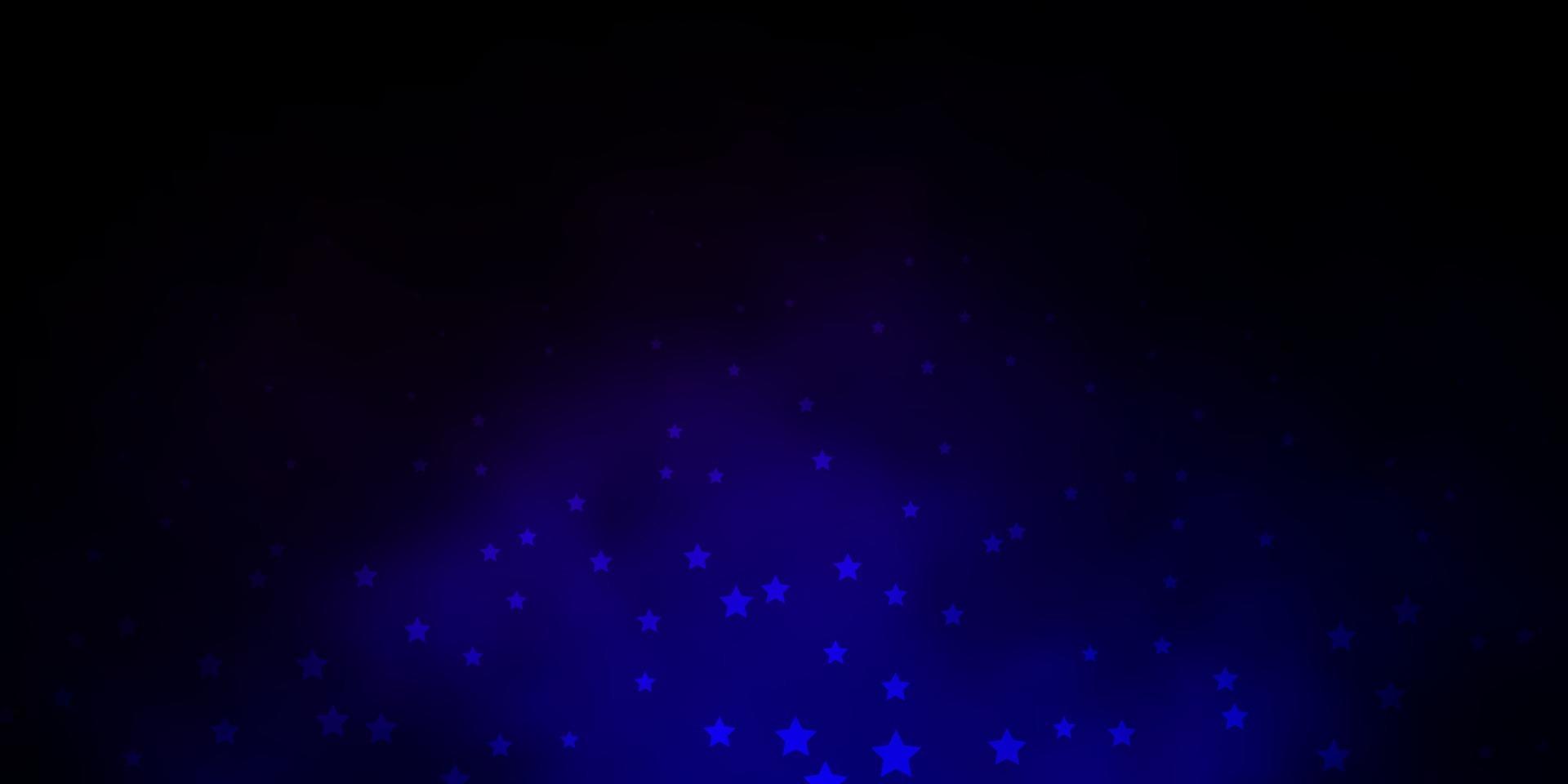 Dark Blue, Red vector pattern with abstract stars.