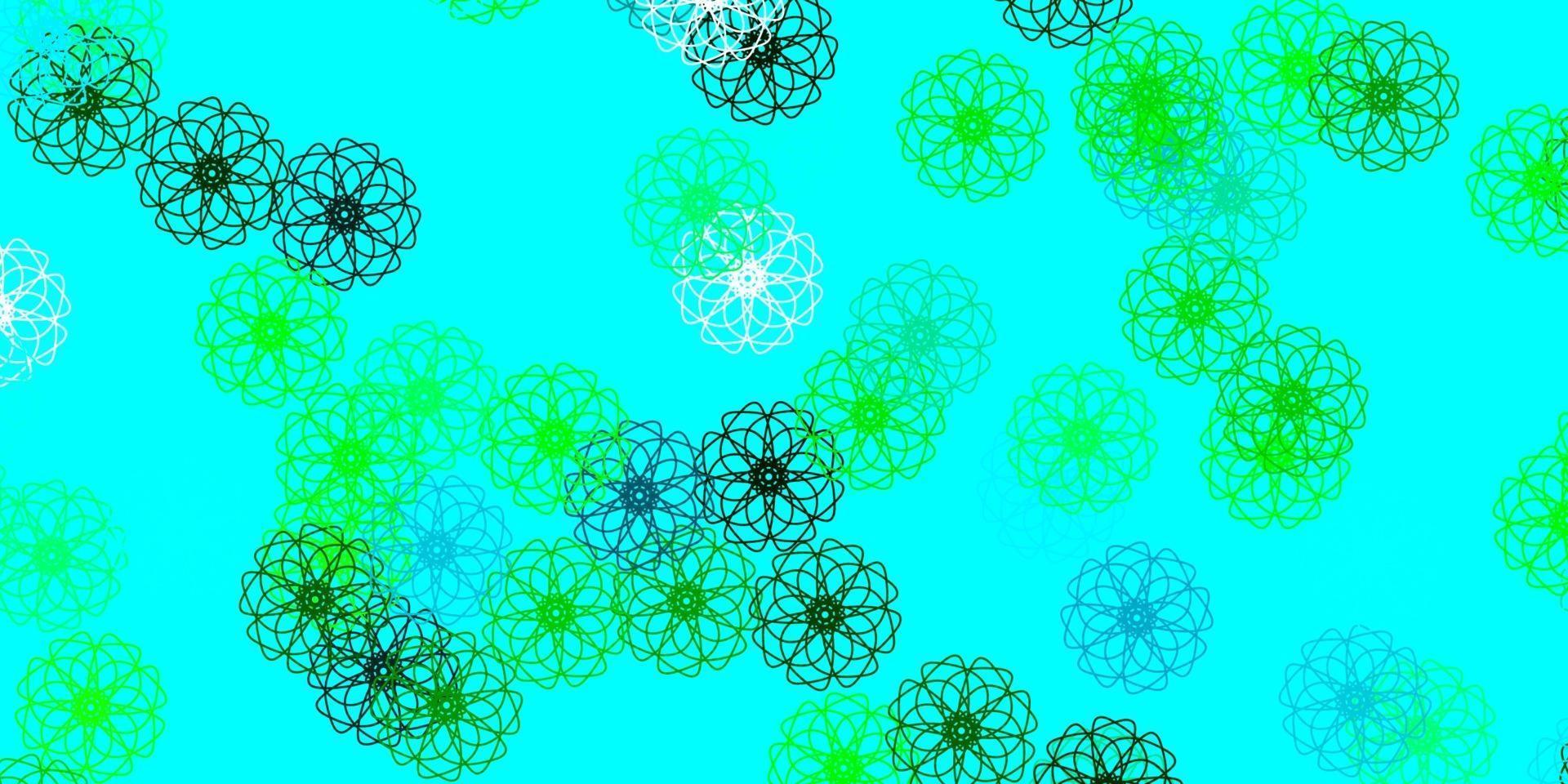 Light Blue, Green vector natural artwork with flowers.