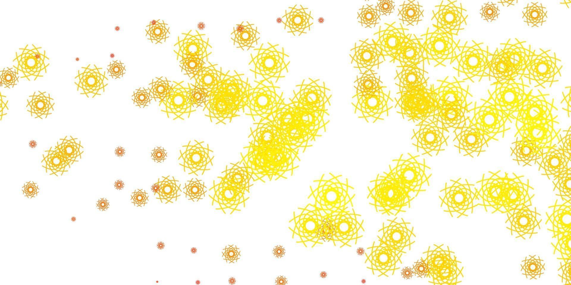 Light Yellow vector backdrop with chaotic shapes.