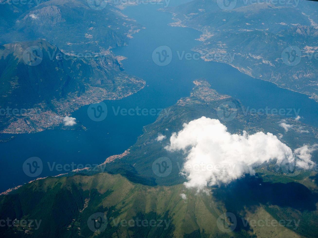 vista aérea del lago como foto