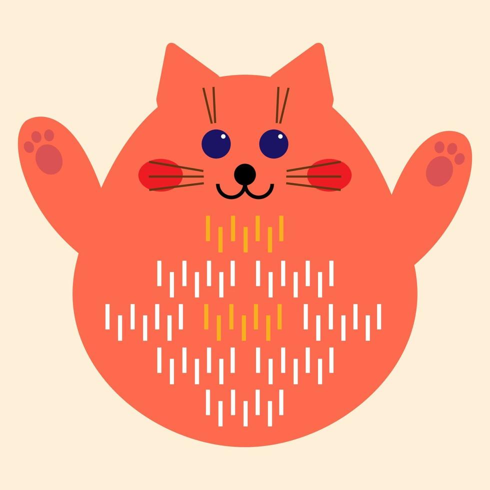 cat funny pattern background for  kid t shirt print or nursery poster vector