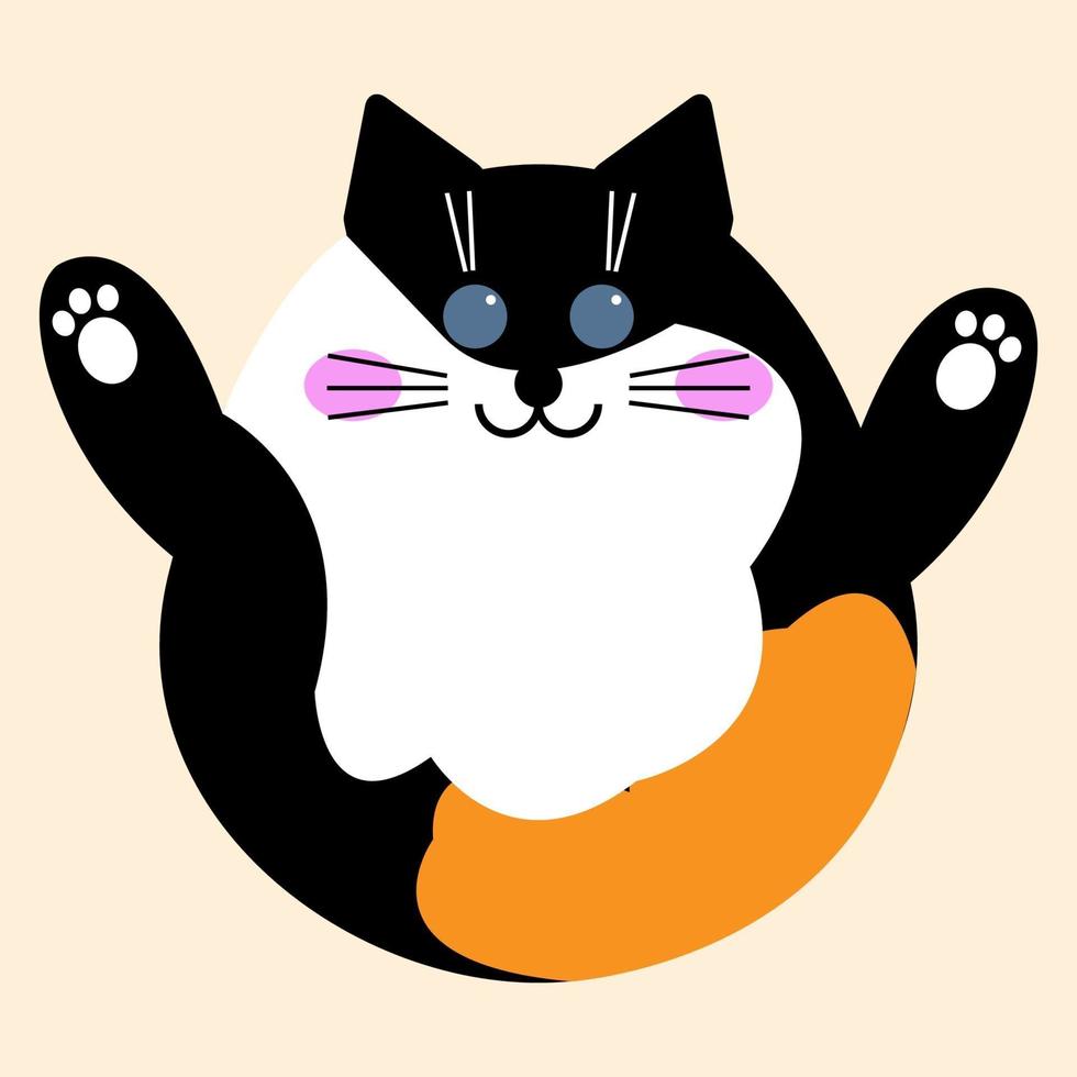 Fondo de patrón divertido de gato para impresión de camiseta de niño o póster de guardería vector