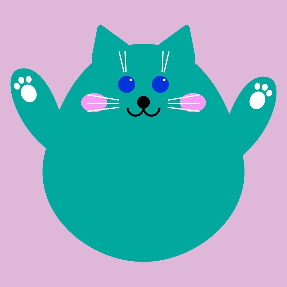 Fondo de patrón divertido de gato para impresión de camiseta de niño o póster de guardería vector