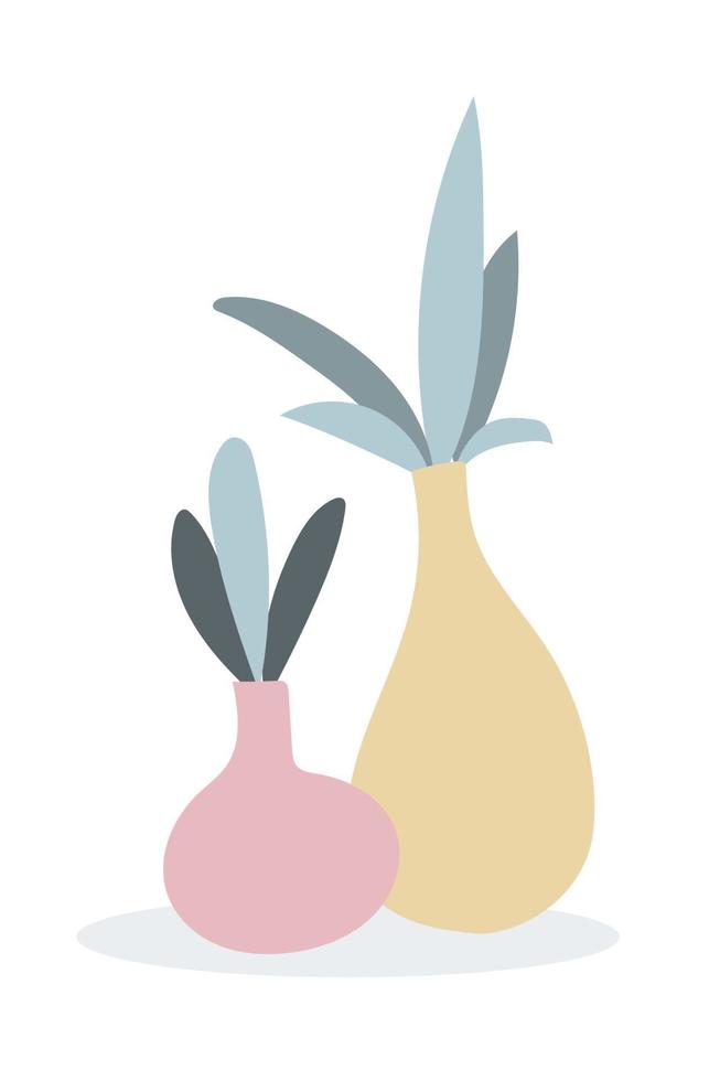 planta simple boho aislado flores estilo minimalista vector