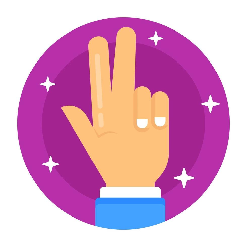 Peace finger Gesture vector