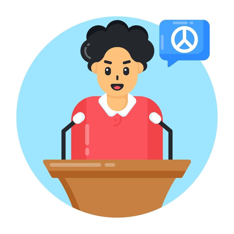 Peace Speech lecture vector