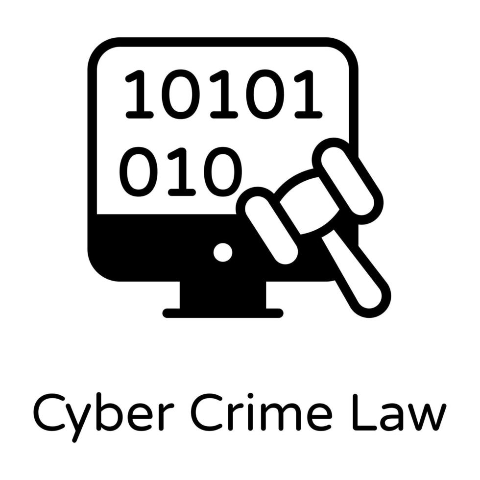 Cyber Crime Law vector