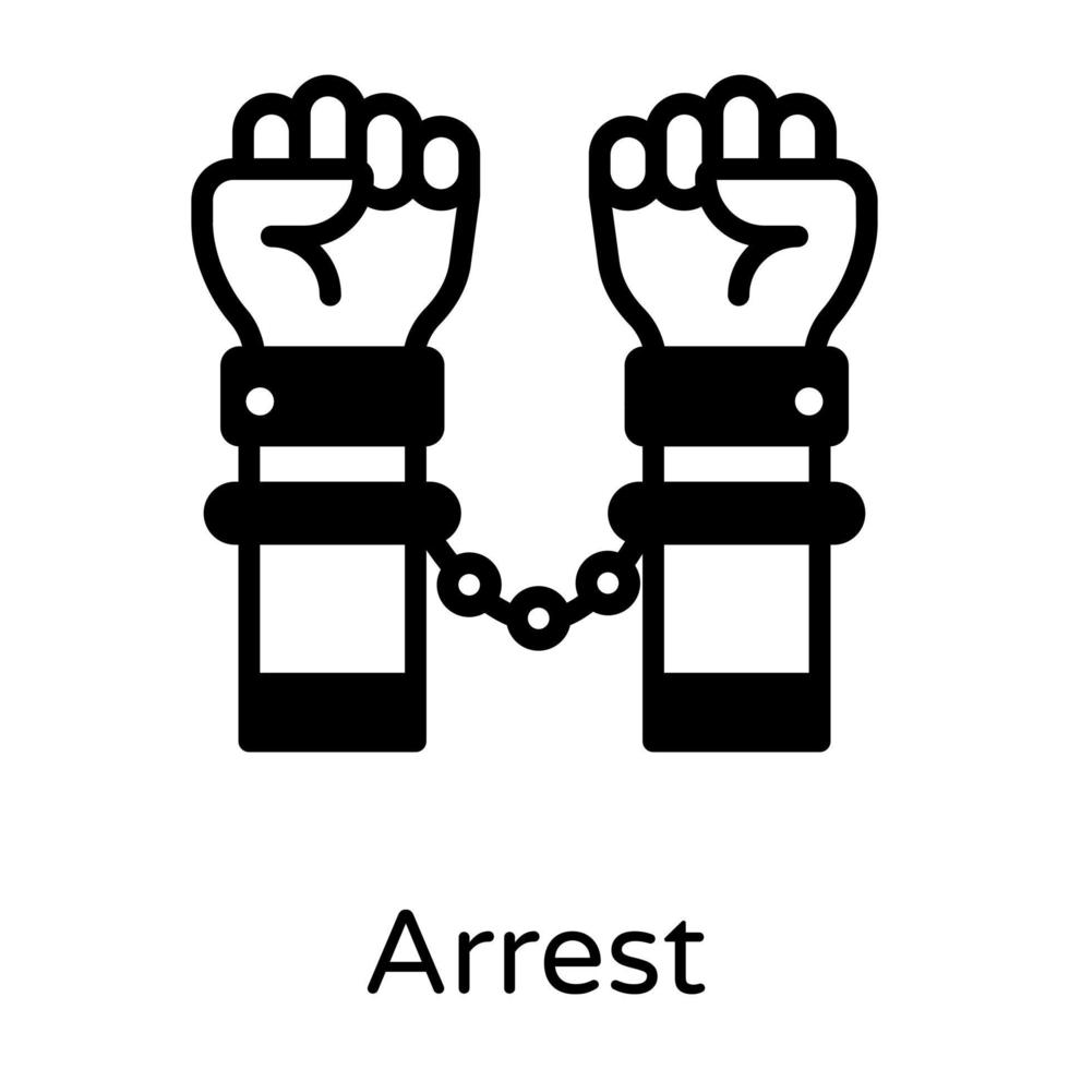 Arrest and Handcuffs vector