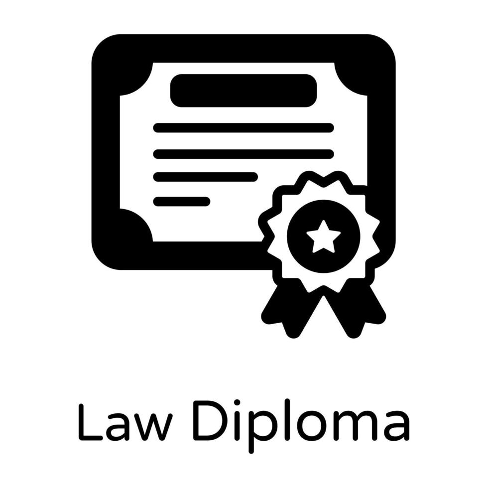 Law Diploma and degree vector