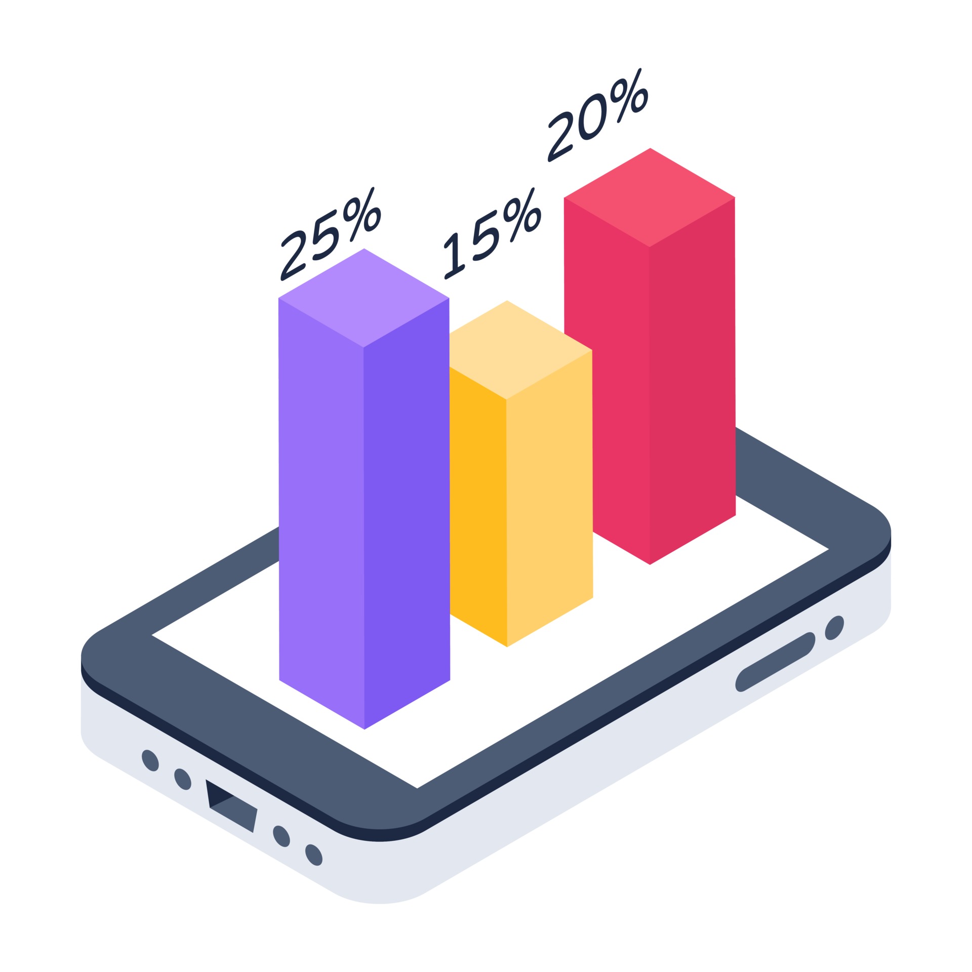 Mobile Growth Chart 3175858 Vector Art at Vecteezy