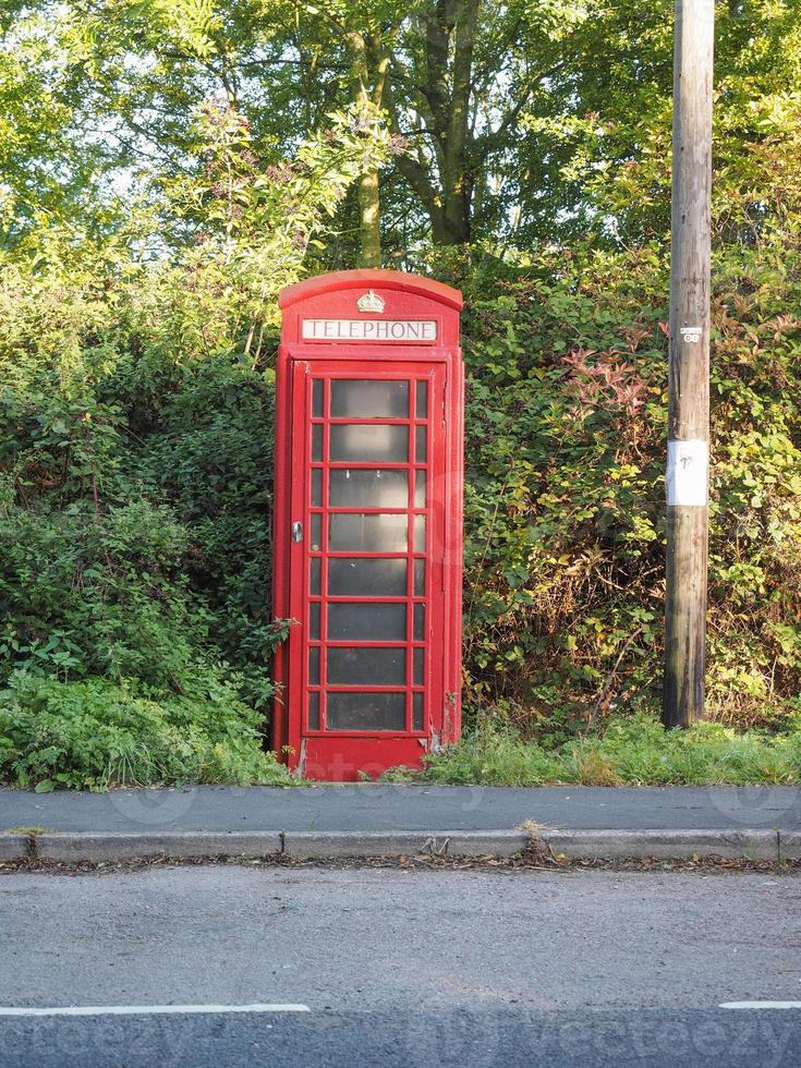 Red phone box in London photo