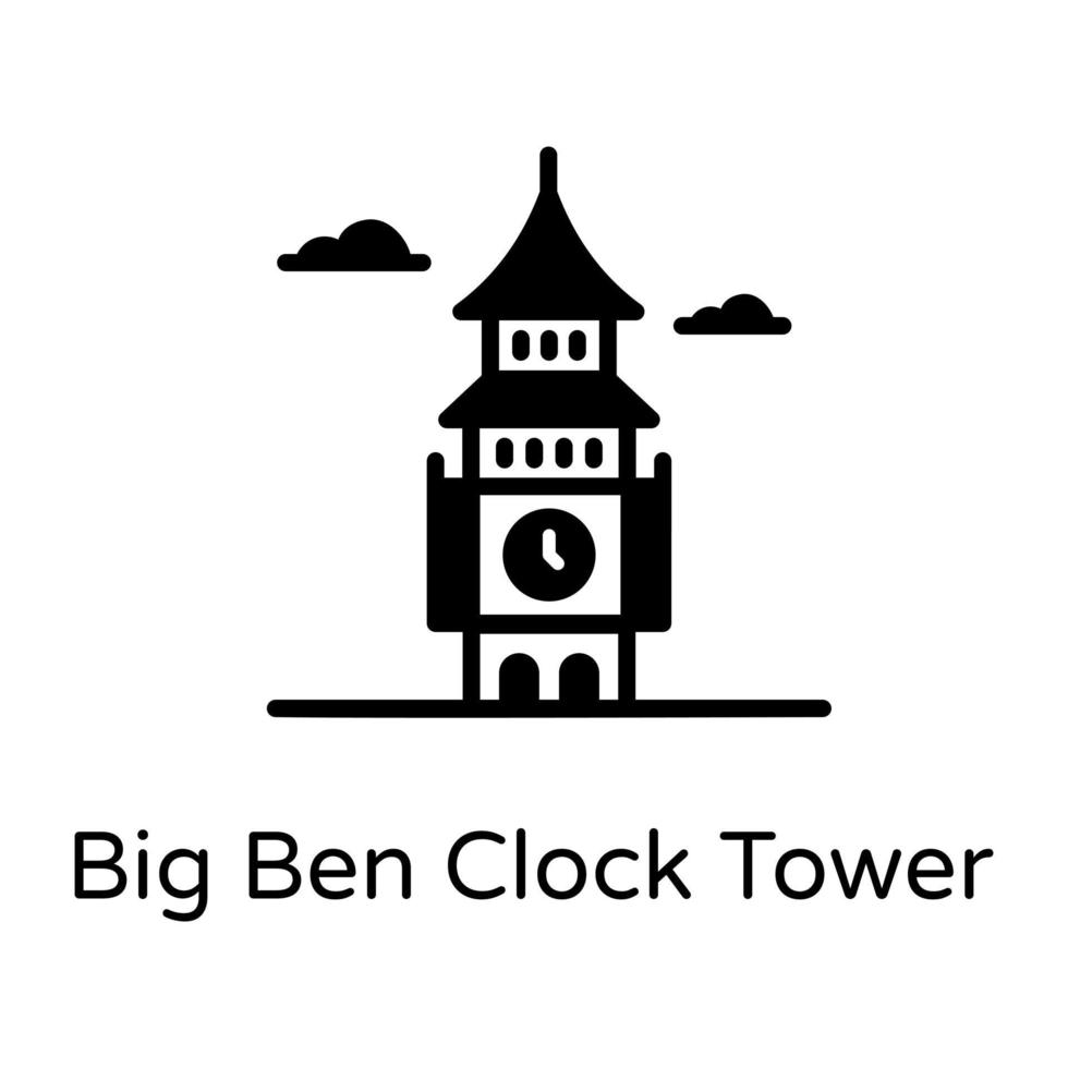 torre del reloj big ben vector