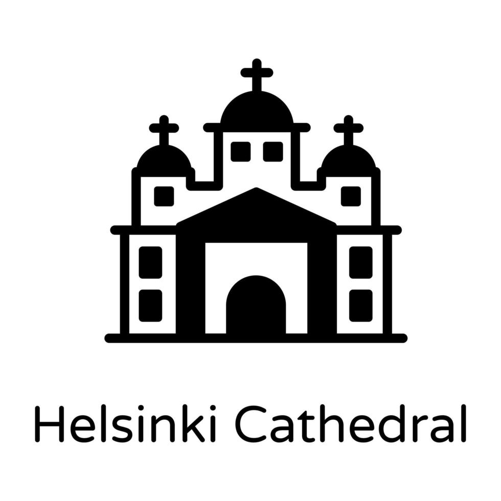 Helsinki Cathedral Landmark vector