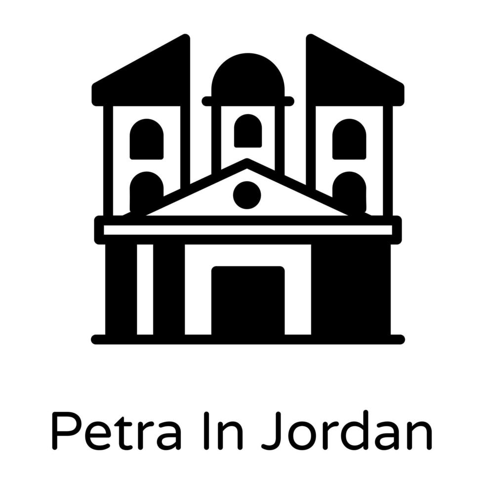 petra en jordania vector