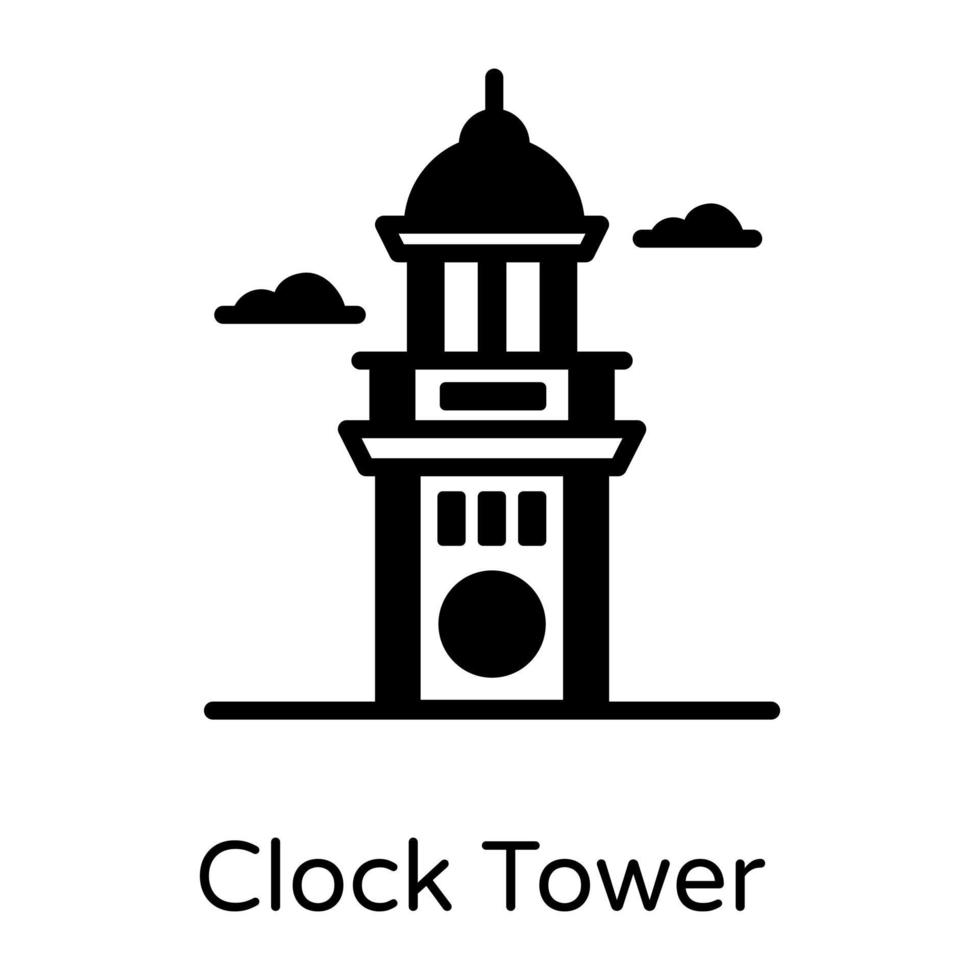 torre del tiempo del reloj vector