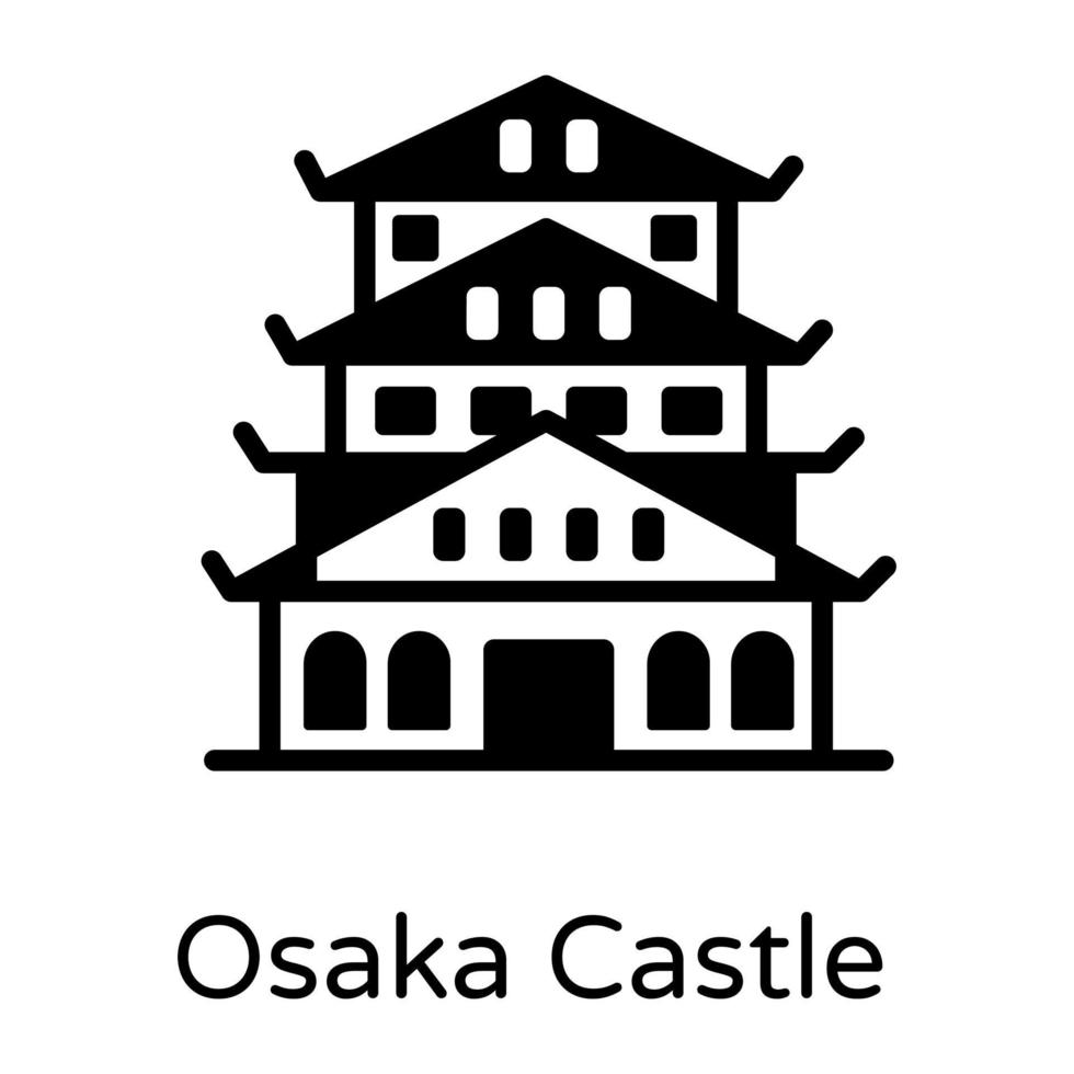 hito del castillo de osaka vector