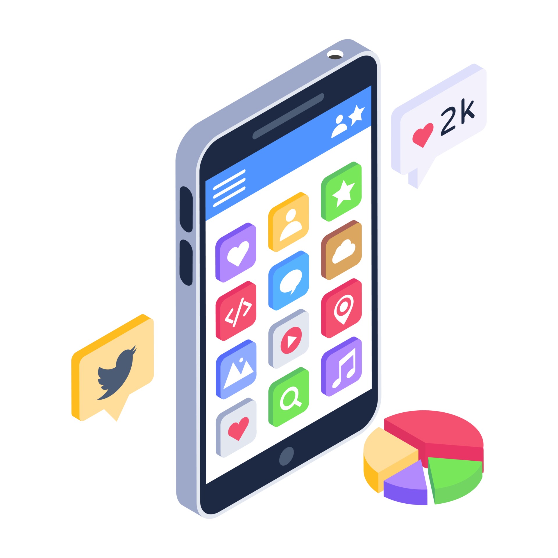 Mobile Apps Management 3175984 Vector Art at Vecteezy