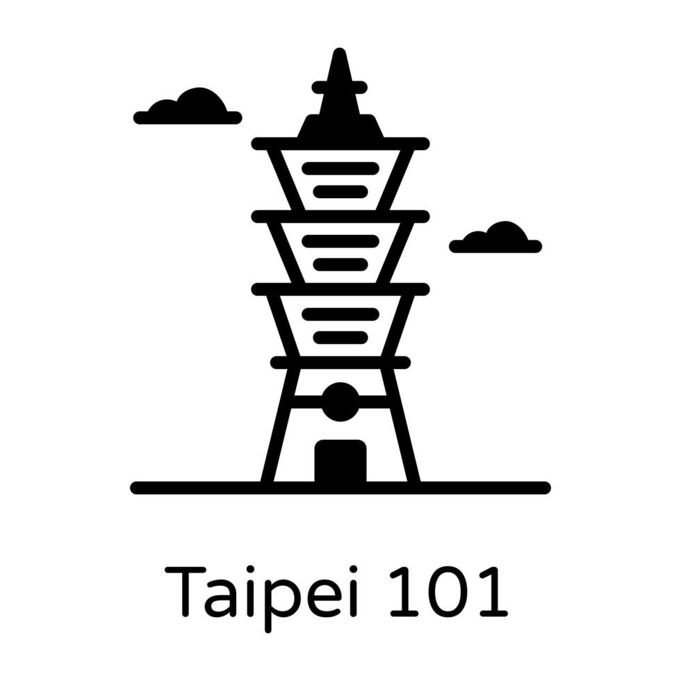 taipei 101 taiwán vector