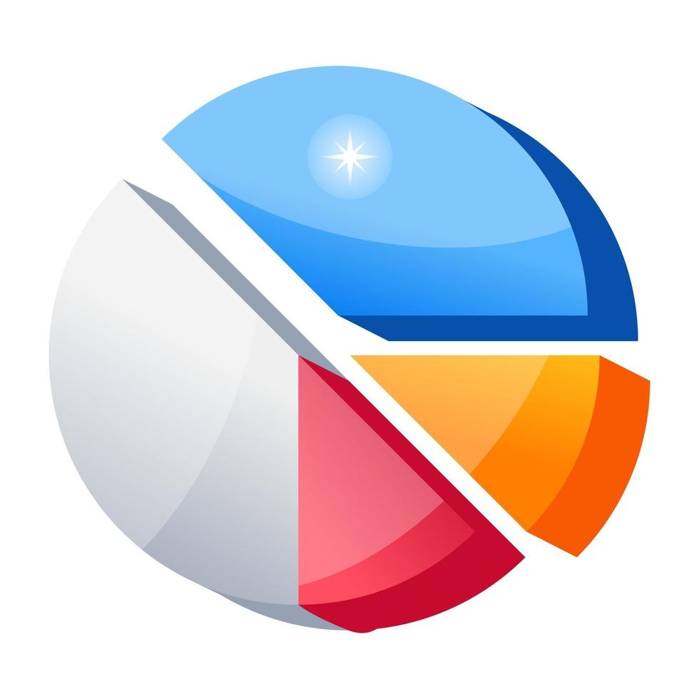 Pie Chart and Analytics vector