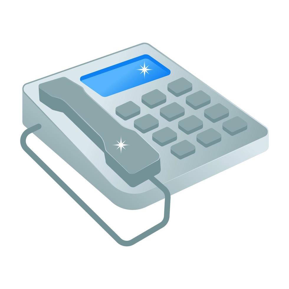 Landline and Telephone vector