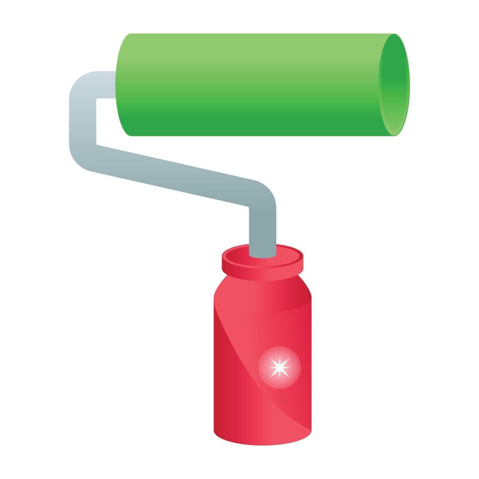 Roller and painting tool vector
