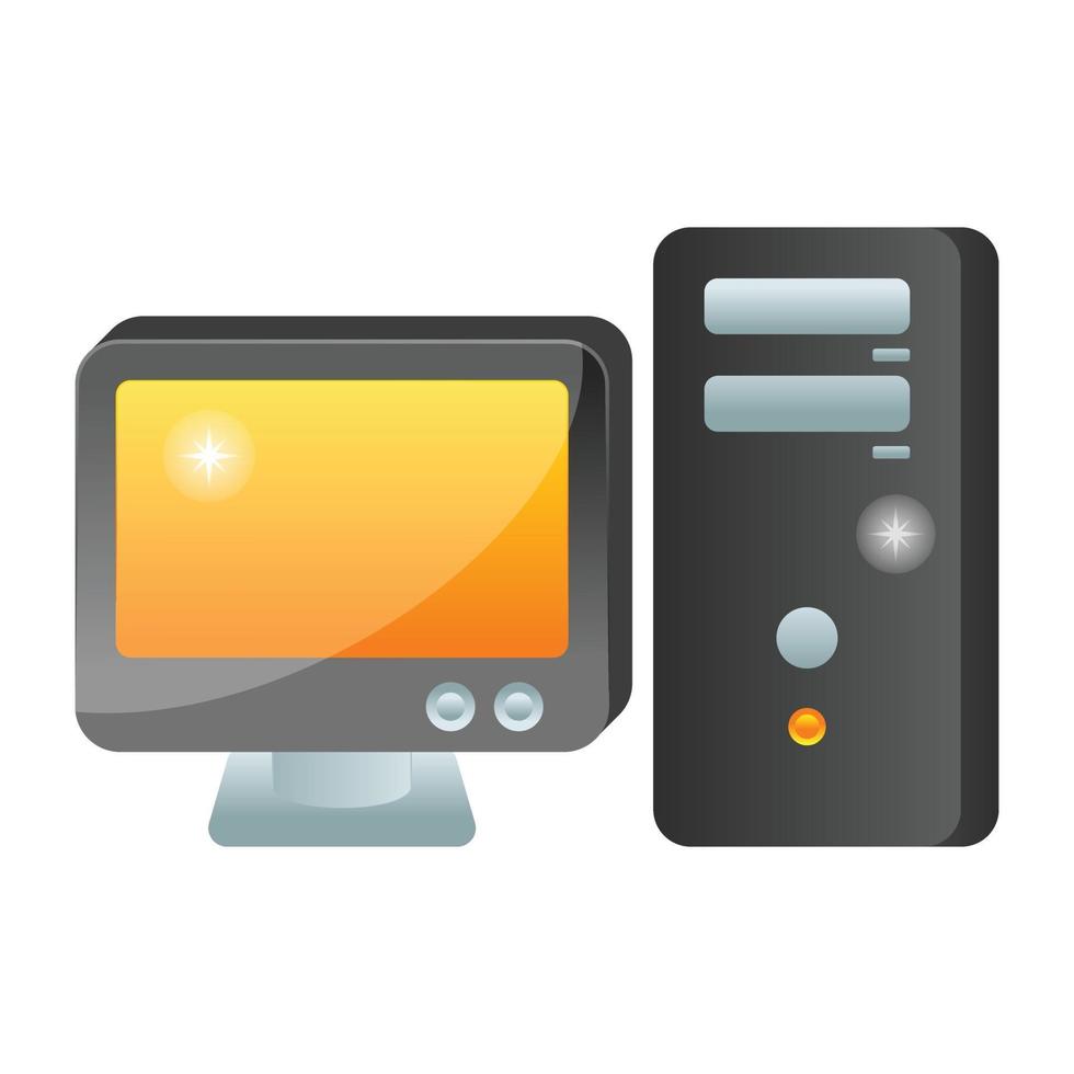 Desktop and computer vector