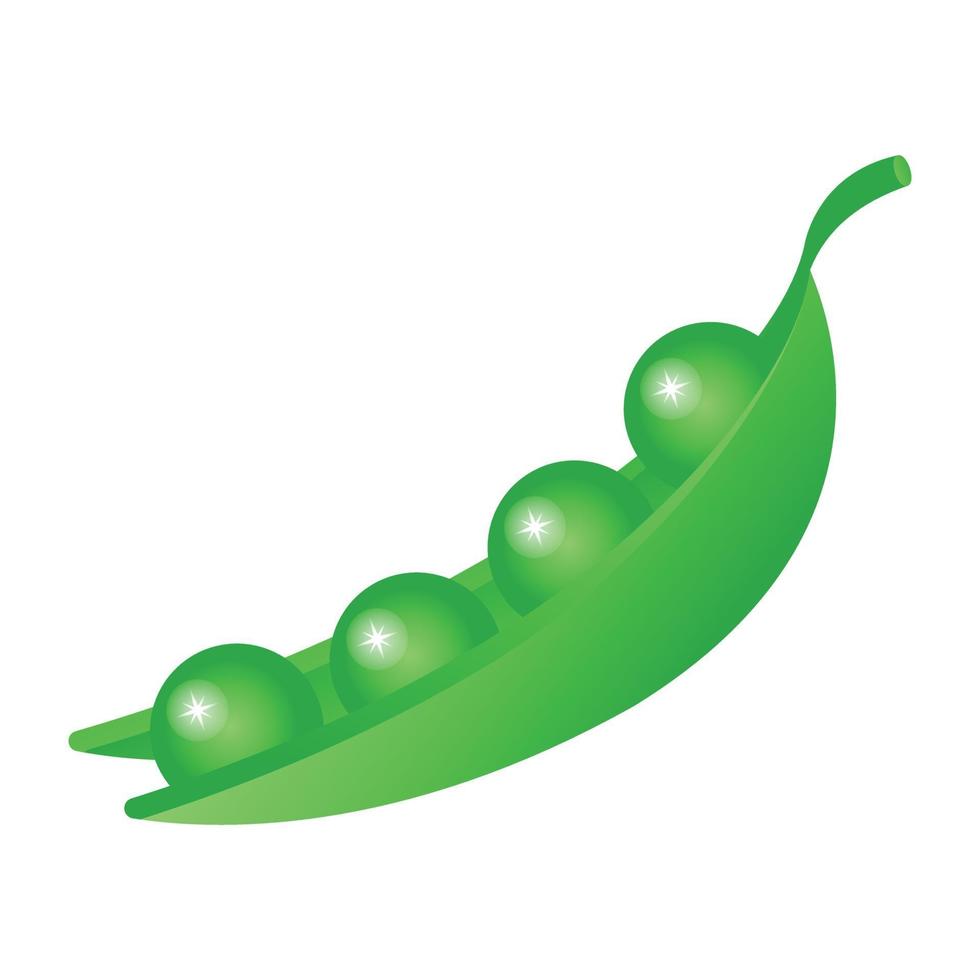 Organic  Peeled Peas vector