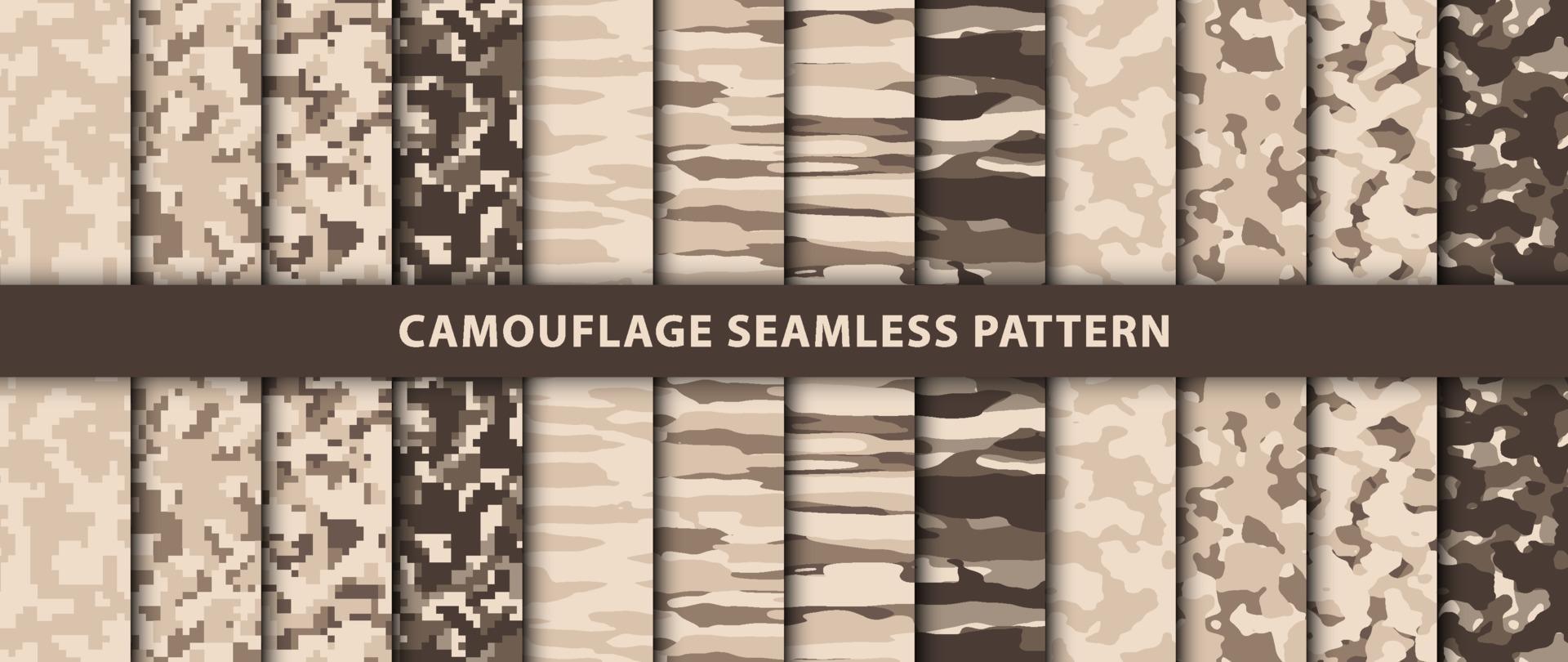 Military and army camouflage seamless pattern vector