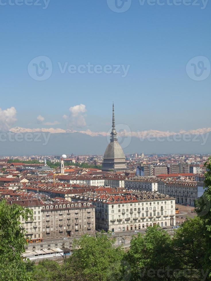 vista aerea de turin foto