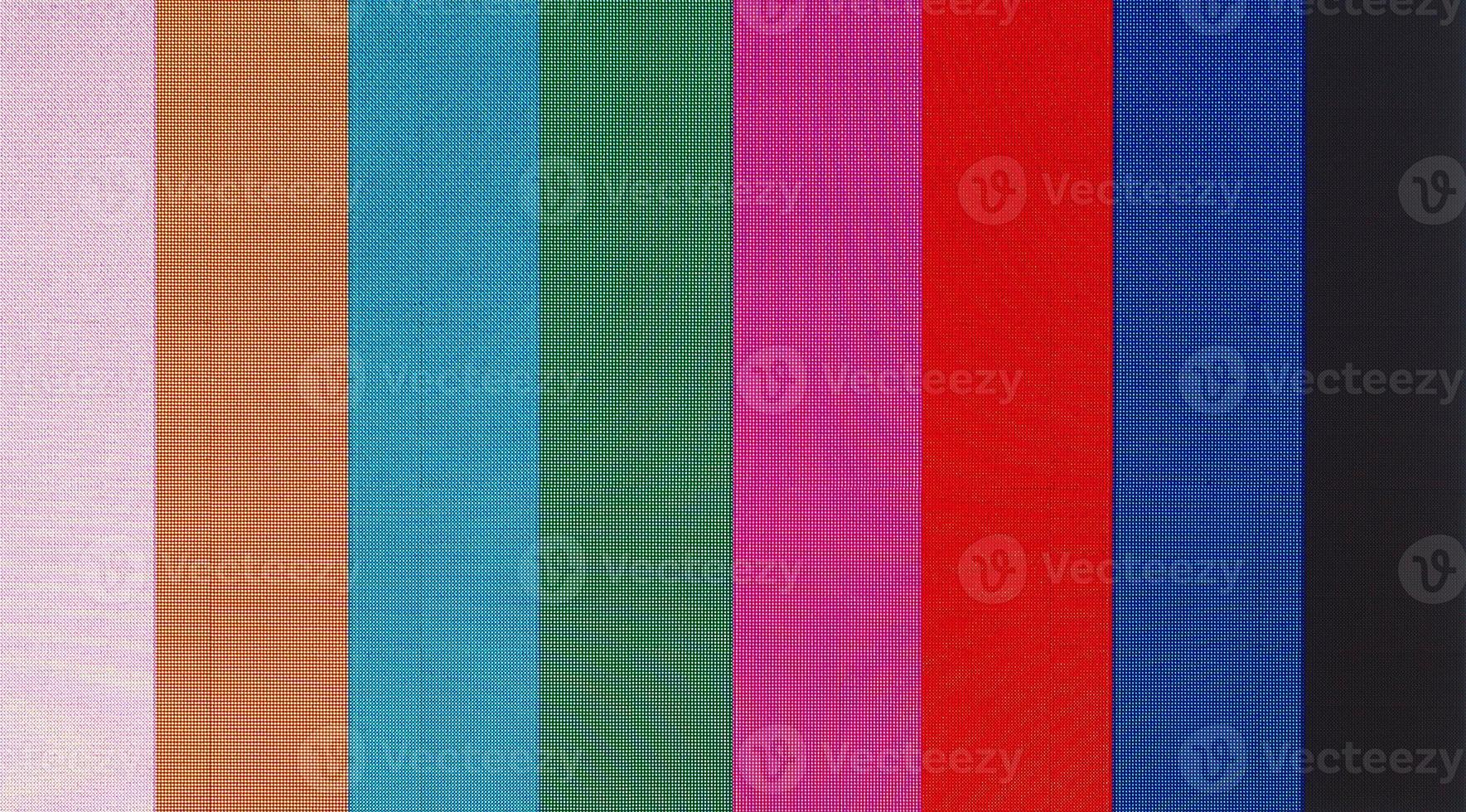 Screen with test color bars photo