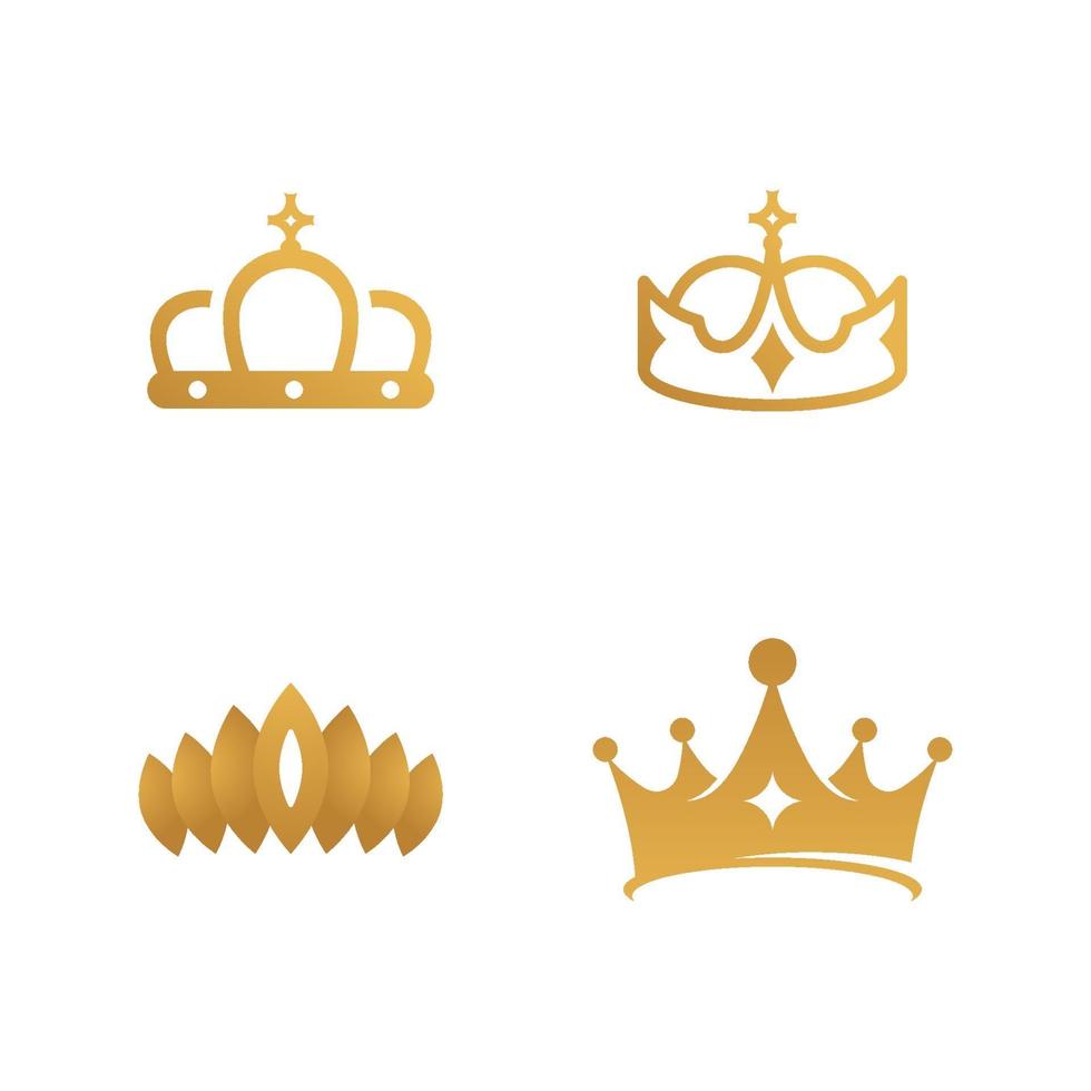 icono de vector de plantilla de logotipo de corona