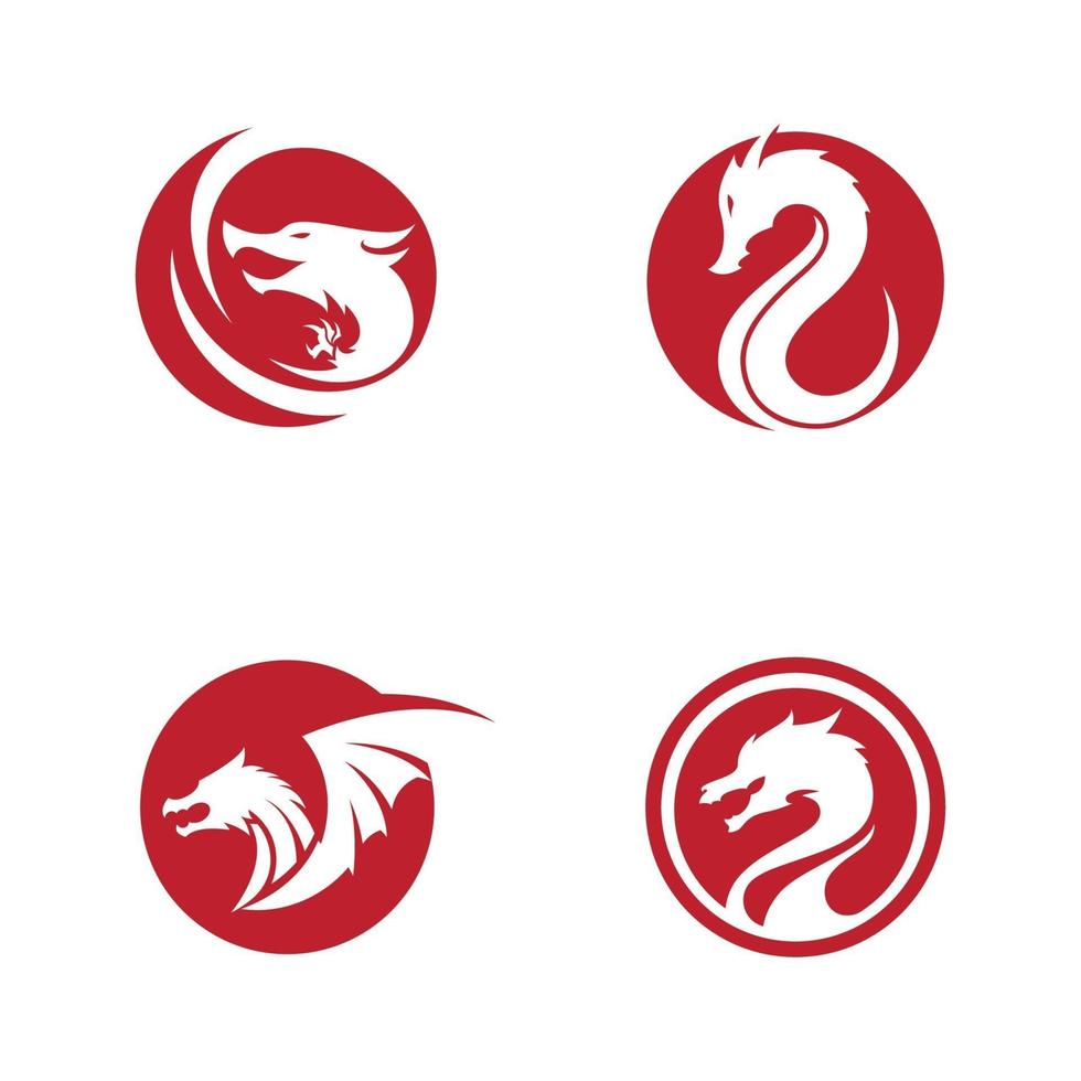 Dragon vector icon illustration