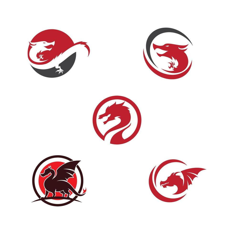 Dragon vector icon illustration