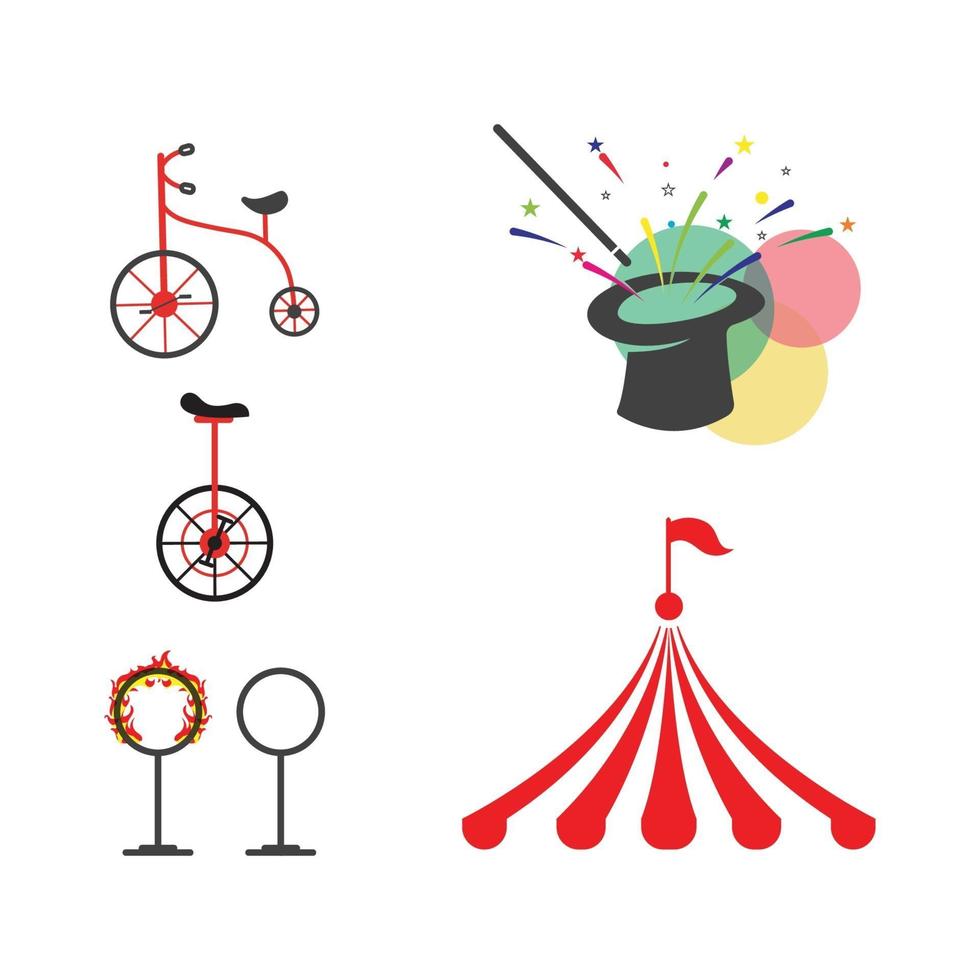 diseño de ilustración de vector de circo