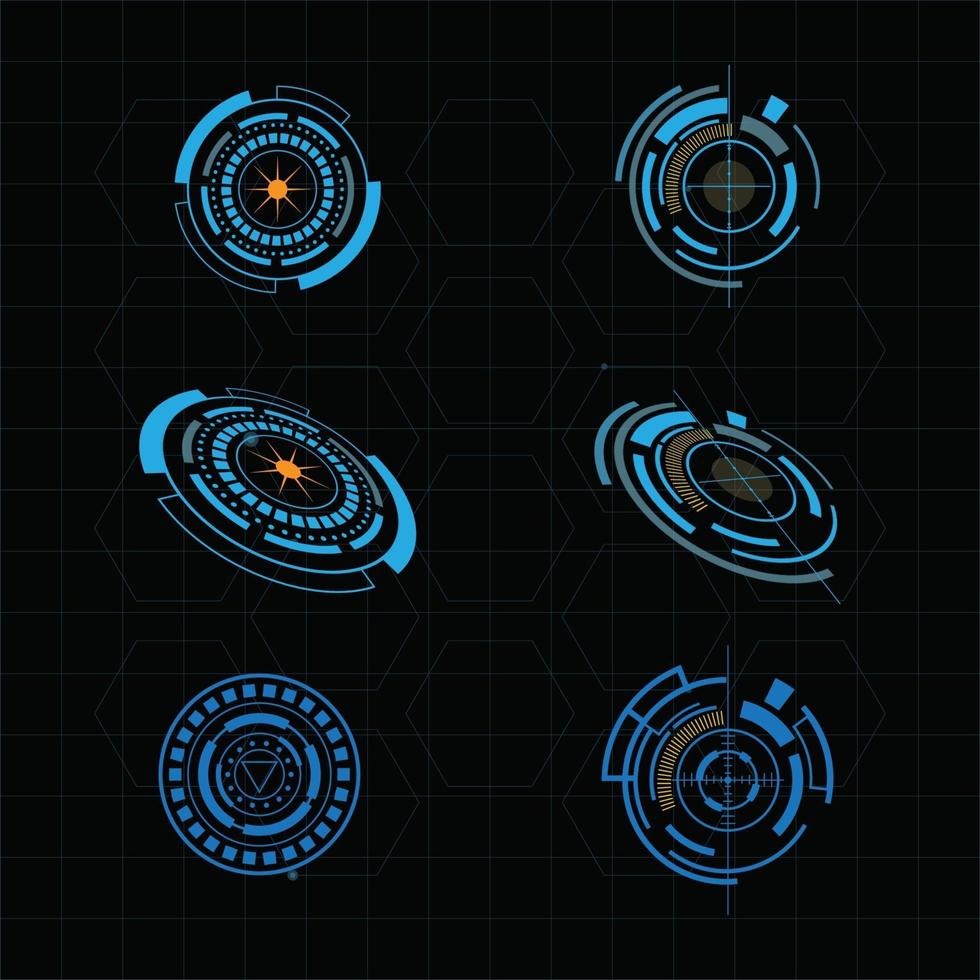 Futuristic user interface illustration vector