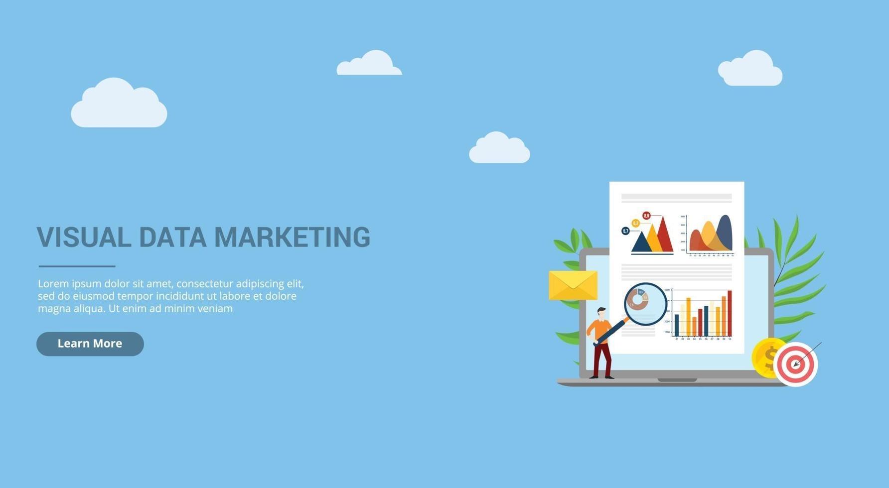 website design page template landing ui visual data vector