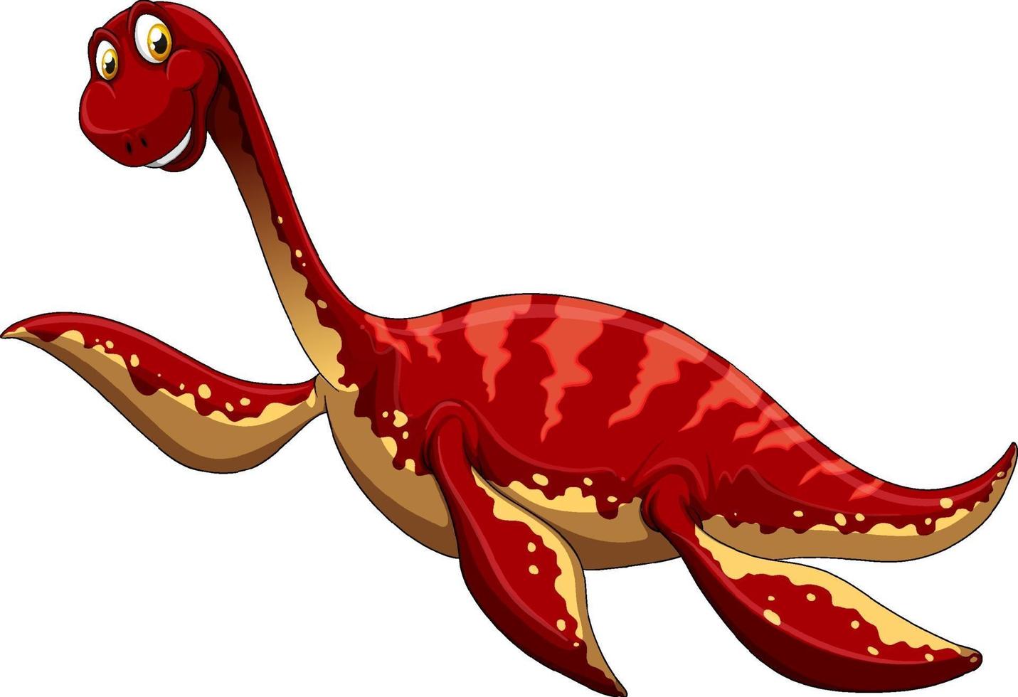 A pliosaurus dinosaur cartoon character vector