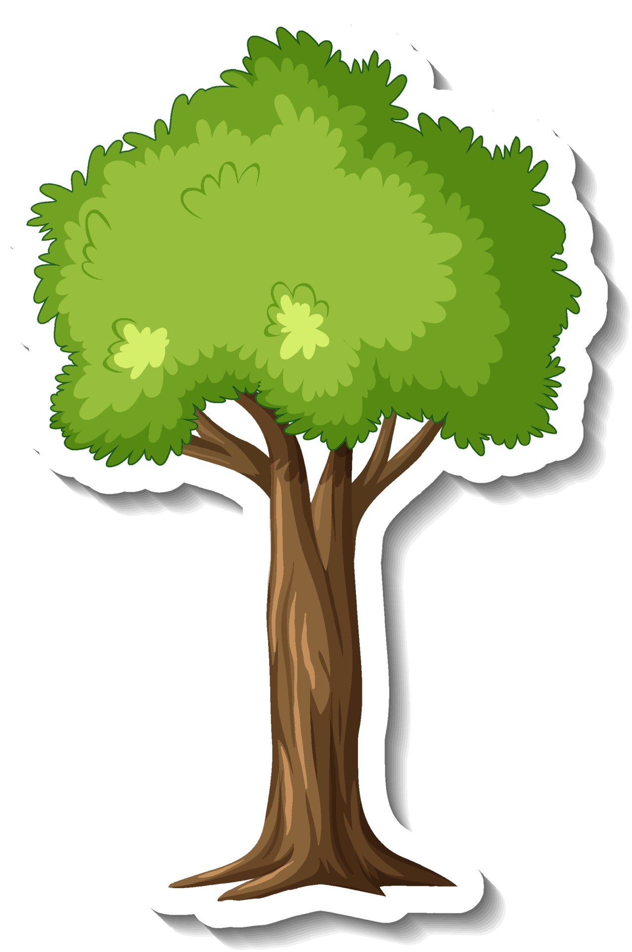Sticker single tree on white background 3177586 Vector Art at Vecteezy