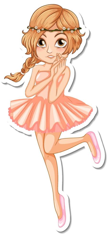 Little angel cartoon character sticker vector