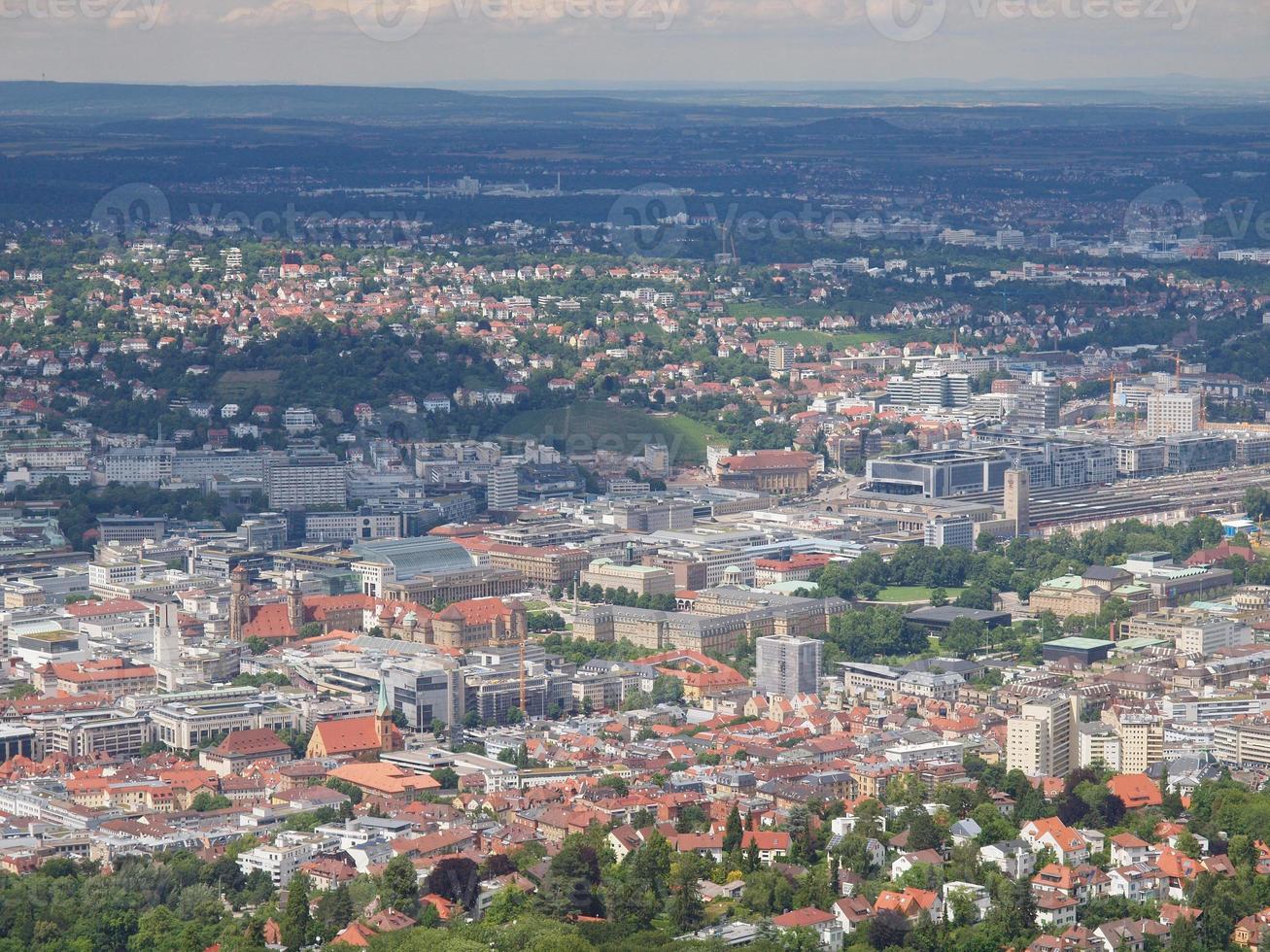 Aerial view of Stuttgart, Germany photo