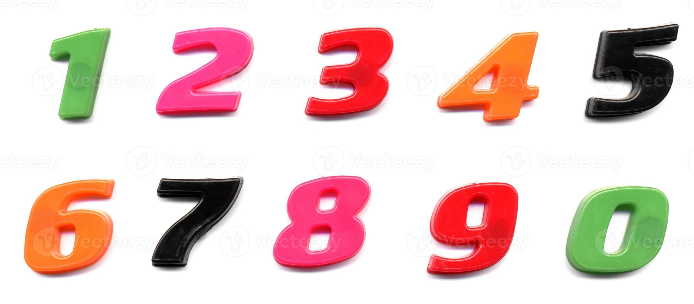 Plastic toy numbers photo