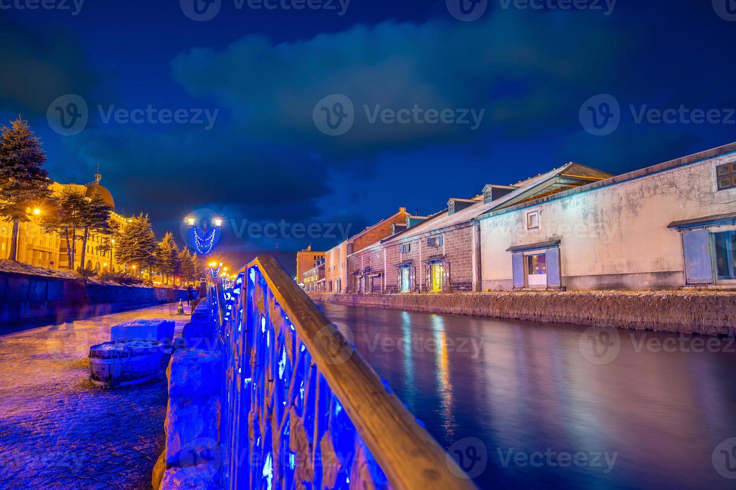 paisaje urbano de otaru, canal de japón y almacén histórico, sapporo foto