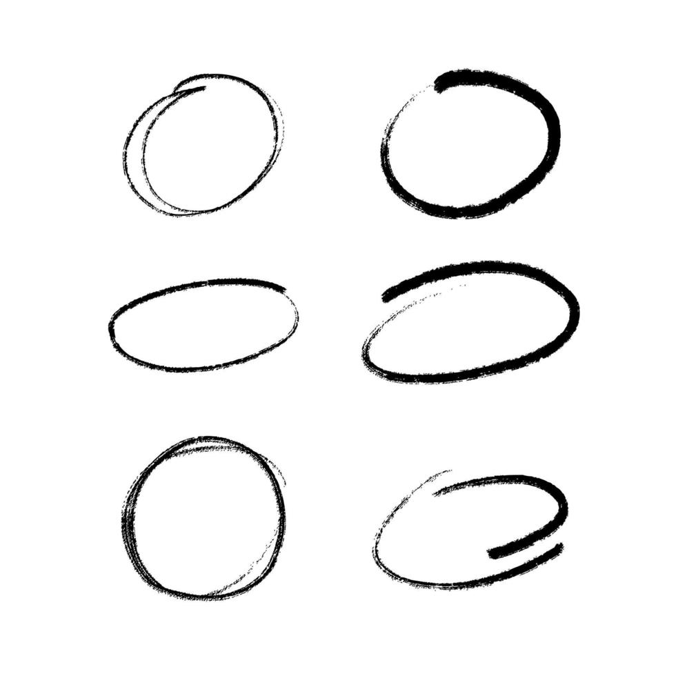 Hand drawn circle line sketch. vector