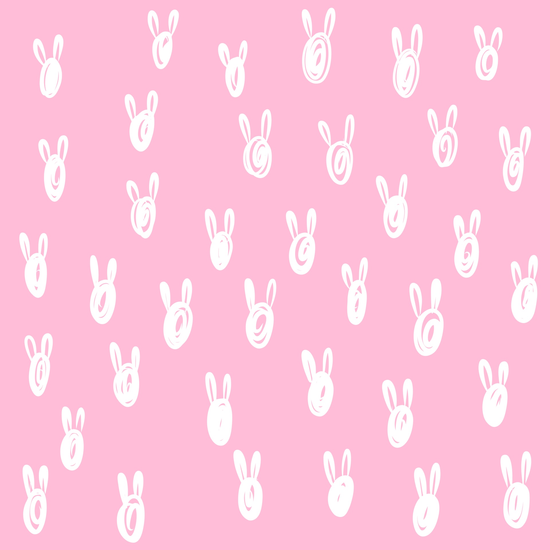 Happy easter simple, hand drawn bunny rabbit pattern 3178412 Vector Art ...