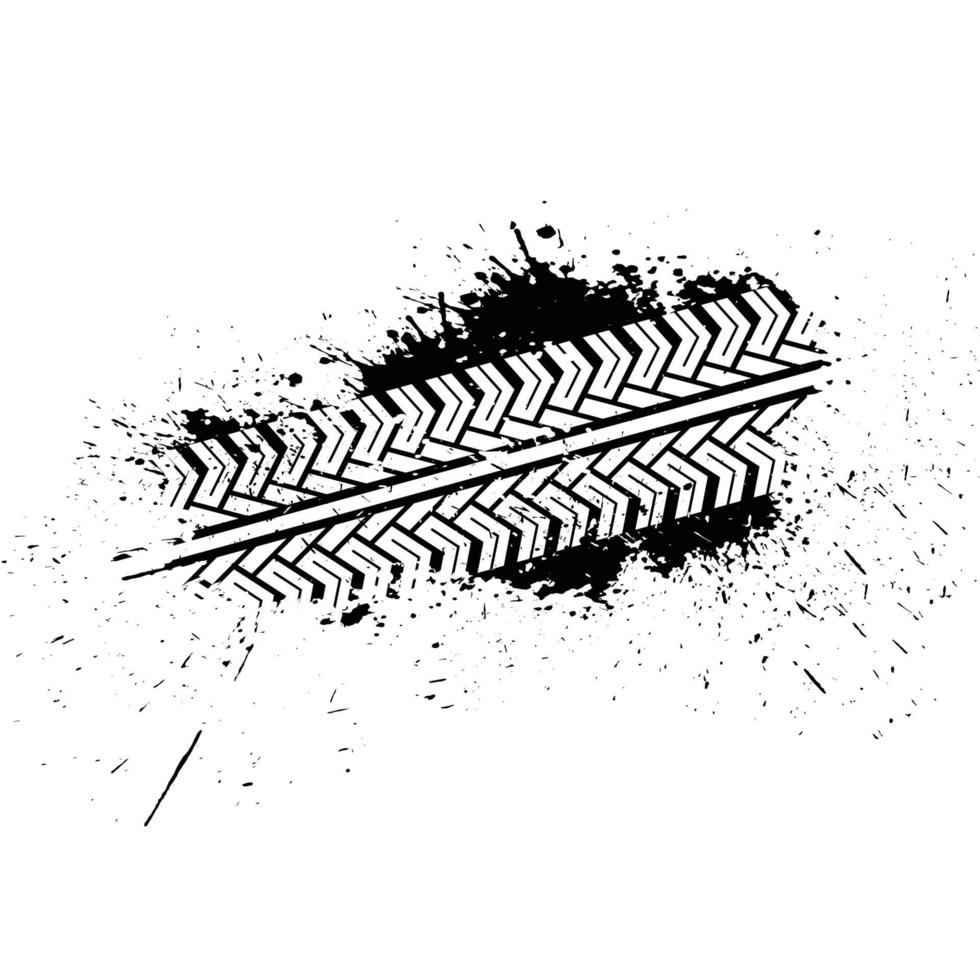 Traces of a brush car vector